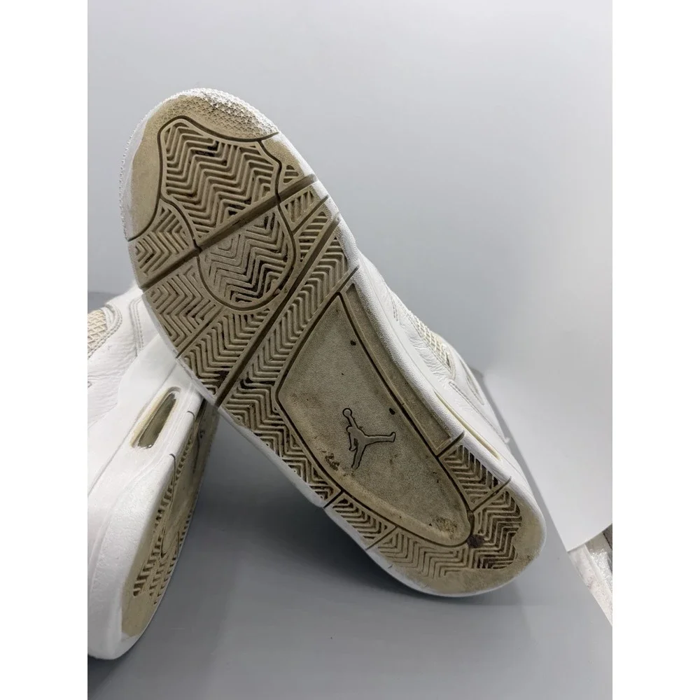 Nike Air Jordan 4 Retro Pure Money White 2017 Sneakers 308497-100 Mens Size 12